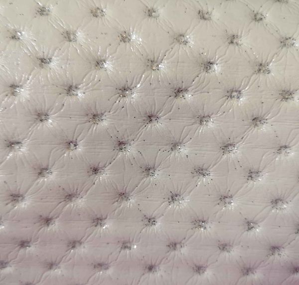 Polipiel  blanca con puntos plata