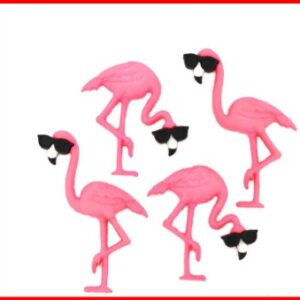 Botones  de flamingos