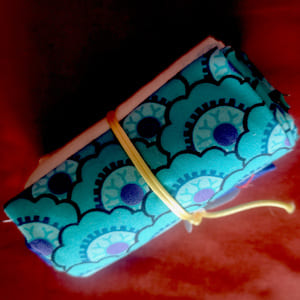 Rollito de telas  en azules