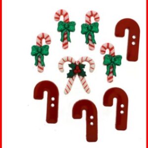 Botones navideños  candy cane lane
