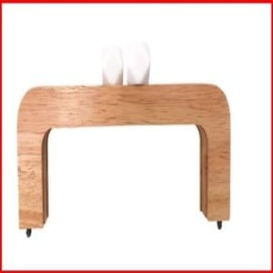 Boquilla de madera cuadrada blanca - 22 cm