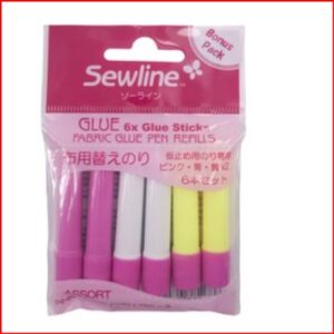 6 Recambios de pegamento azul, rosa y verde para aplicación.sewline