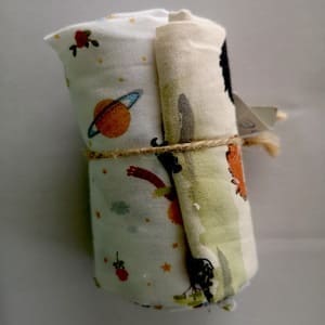 Rollito de restos de  telas infantiles