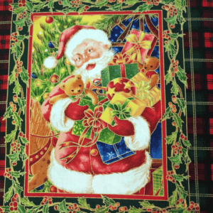 Papa Noel en 4 cuadros de Quilting treasures (0,30x1,10)