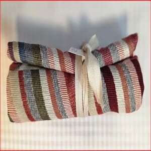 Retal de loneta  con rayas multicolores (35x65 cm)