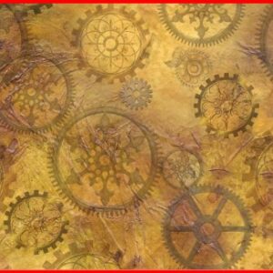 Motivos circulares sobre ocres.Quilting treasures