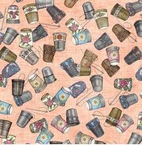 Tela de costura de dedales.Quilting treasures