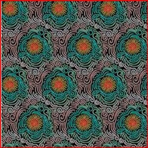 Tela con motivos variados en colores.Quilting treasures