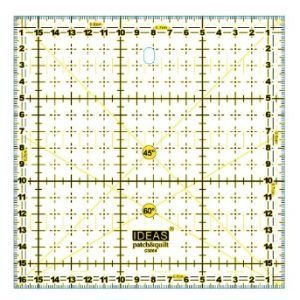 Regla cuadrada 16,5 x 16,5 cm de patchwork de ideas