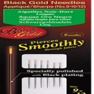 Agujas negras largas para coser  nº9-10-12 de clover (4973)