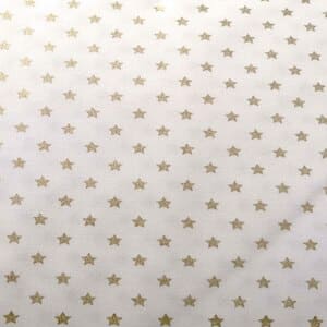 Estrellas doradas sobre blanco