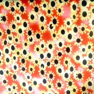 Girasoles sobre naranja de Quilting treasures