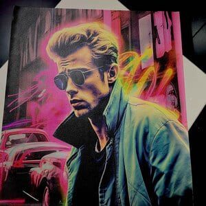 James Deam en polipiel para bolsos(Medidas 44x 44 cm)