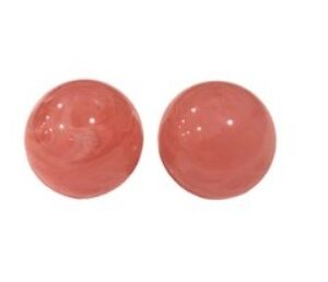 Bolas rosas marmoleadas 16mm ( 2 unidades)