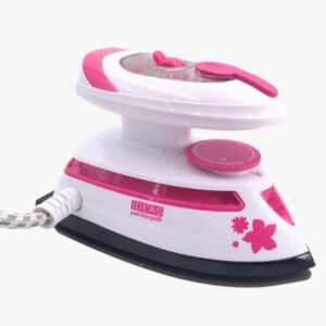 Mini plancha de vapor rosa para patchwork y manualidades.
