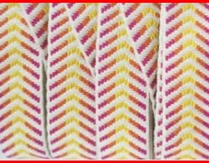 Cinta  de mochila rosa y amarillo en espiga 30 mm (1,50 metros)