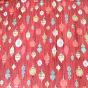 Bolas de navidad con fondo rojo