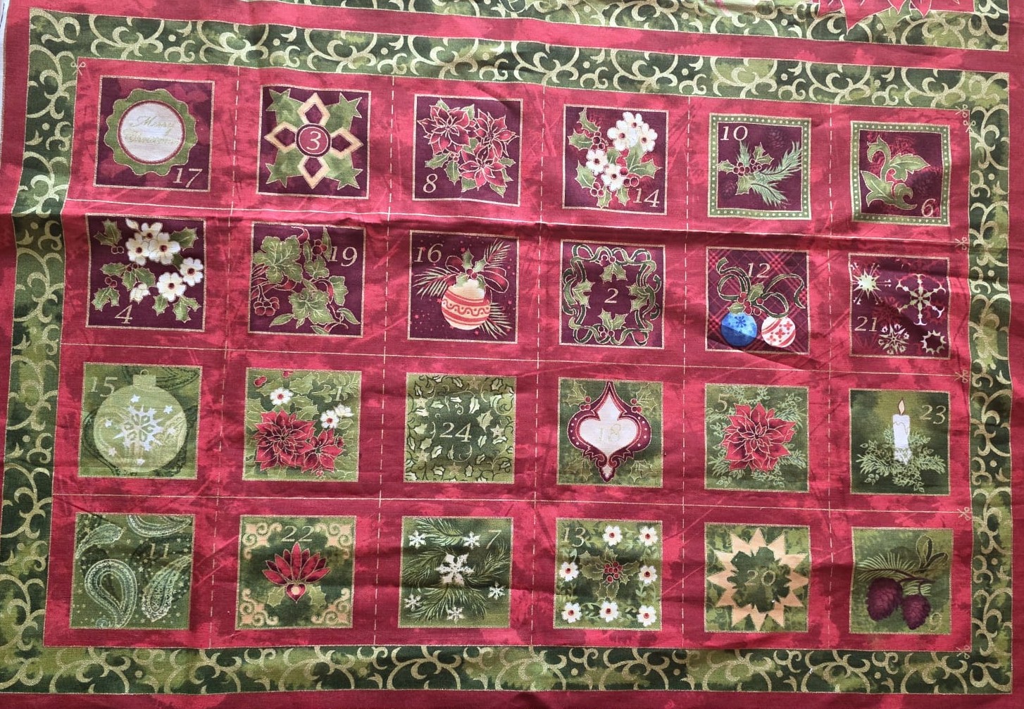 Calendario de adviento con flores de pascua - Imagen 2