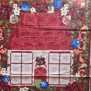 Calendario de adviento con flores de pascua