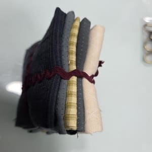 Restos de telas  japonesas en verdes, azules y beiges