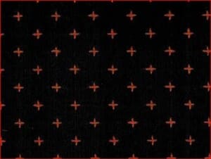 Tela  japonesa negra con cruces de color. Diamond textiles-