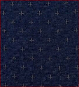 Tela japonesa azul marino con cruces. Diamond textil-