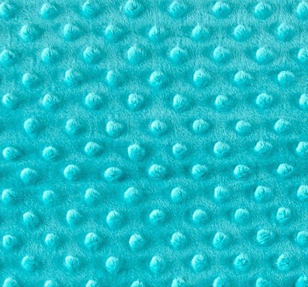 Minky azul turquesa con garbanzos