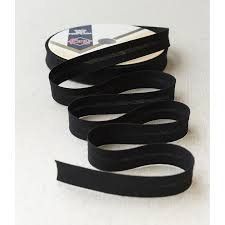 Rollo completo de bies negro de 18mm