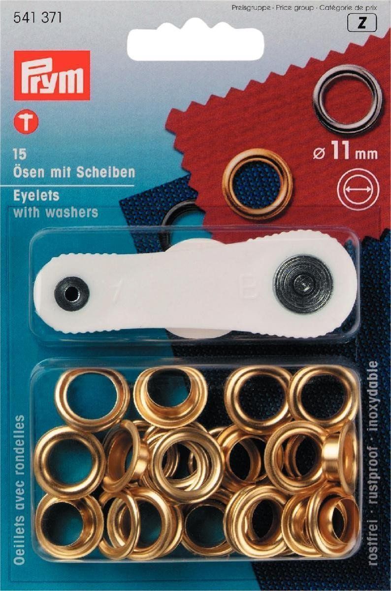 Ojetes con arandelas en plata de 11mm .Prym