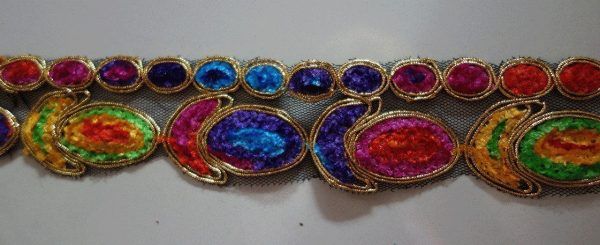 Cinta fantasia multicolor de 1 cm