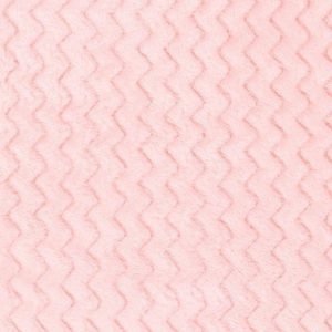 Minky en zig-zag color rosa para hacer mantitas reversibles
