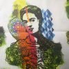 Trozo de loneta de Frida con fondo natural (70x 0.90 CM)