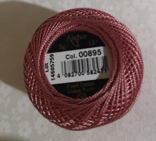 Hilo rosa palo tipo perle de Anchor