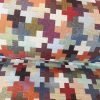 Trozo de loneta de cuadros multicolores grandes de 1,40 x50 cm