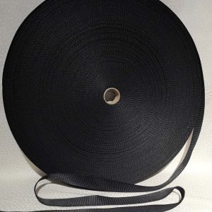 Cinta negra nylon de 50mm para mochilas