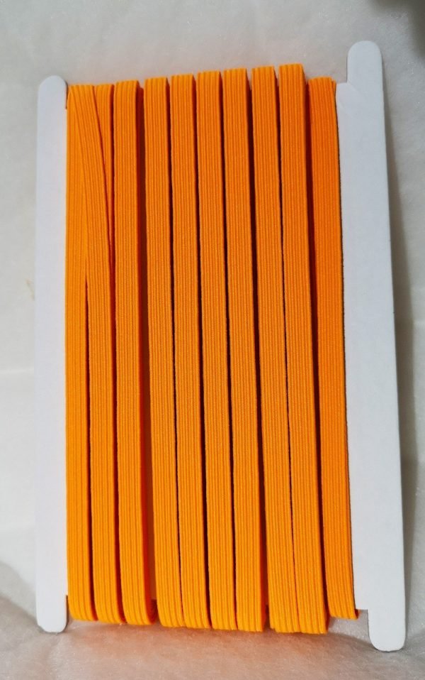 Rollo goma elástica naranja de 6mm- 25 metros