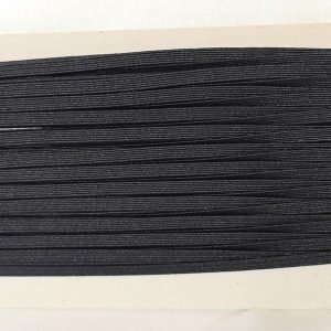 Rollo de 100m. de goma elástica negra de 6,5 mm