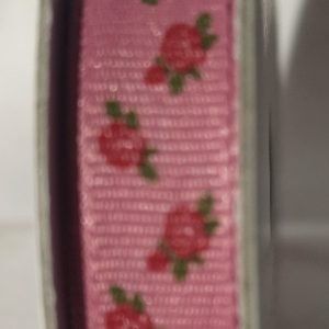 Cinta de florecitas sobre rosa de 2m.