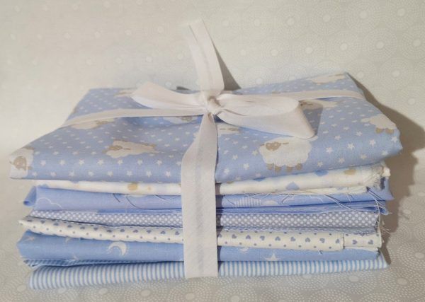 Pack de 7 telas infantiles en azules
