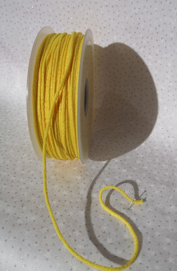 Cordón tubular elástico blanco para mascarillas