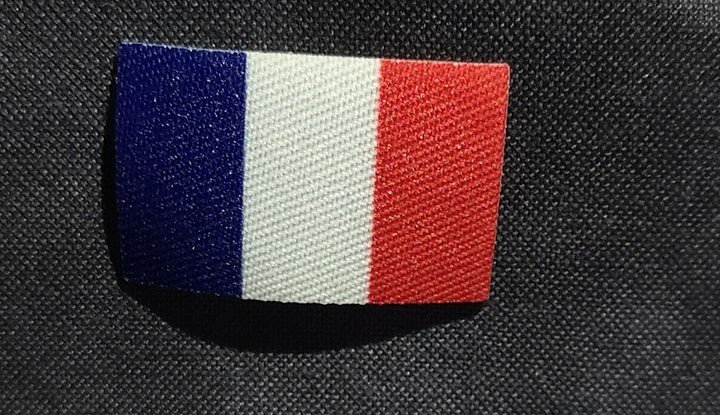 Bandera de Francia autoadhesiva (2x3 cm)