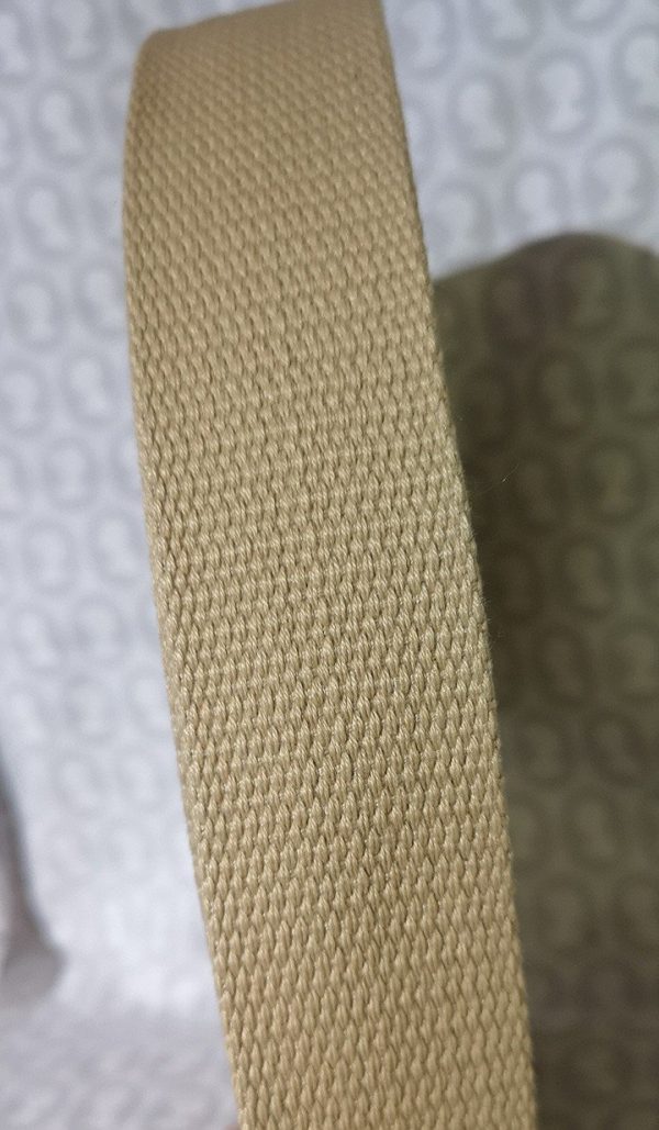 Cinta de mochila color beige de algodón 40 mm