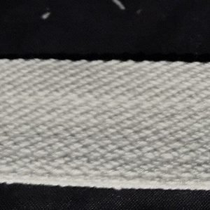 Cinta de mochila color blanco de algodón 40 mm