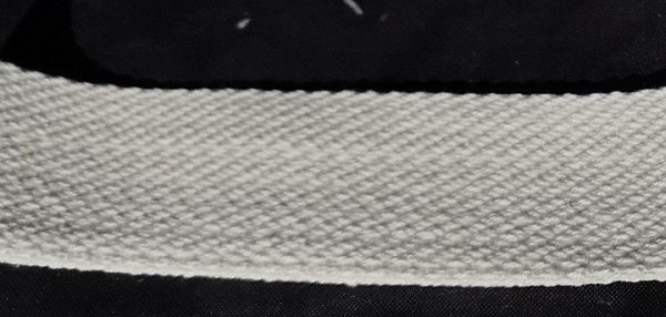 Cinta de mochila color blanco de algodón 40 mm