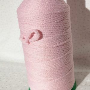 Cordón tubular elástico rosa bébé para mascarillas