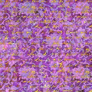 Tela de arboles sobre morados.Quilting treasures