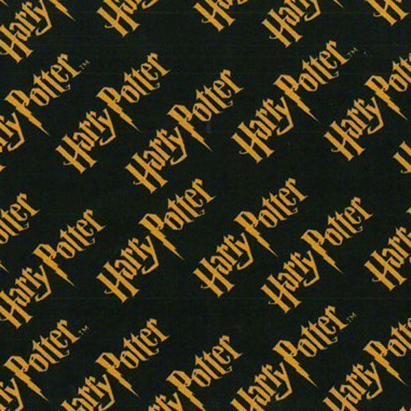 Tela de motivos de Harry Potter sobre claro