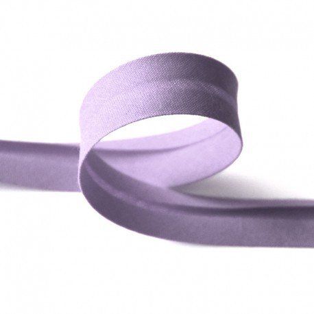 Cinta de bies color lila de 18 mm