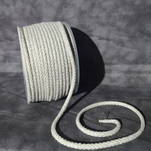 Cordón de mochila gris de algodón 5 mm