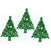 Botones navideños de árboles de navidad decorados